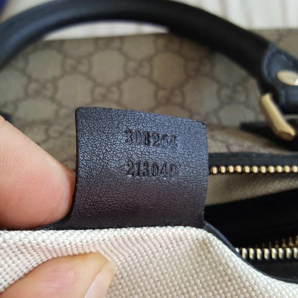 GUCCI AUTHENTIC BEIGE COATED CANVAS BAG - Picture 3 of 7